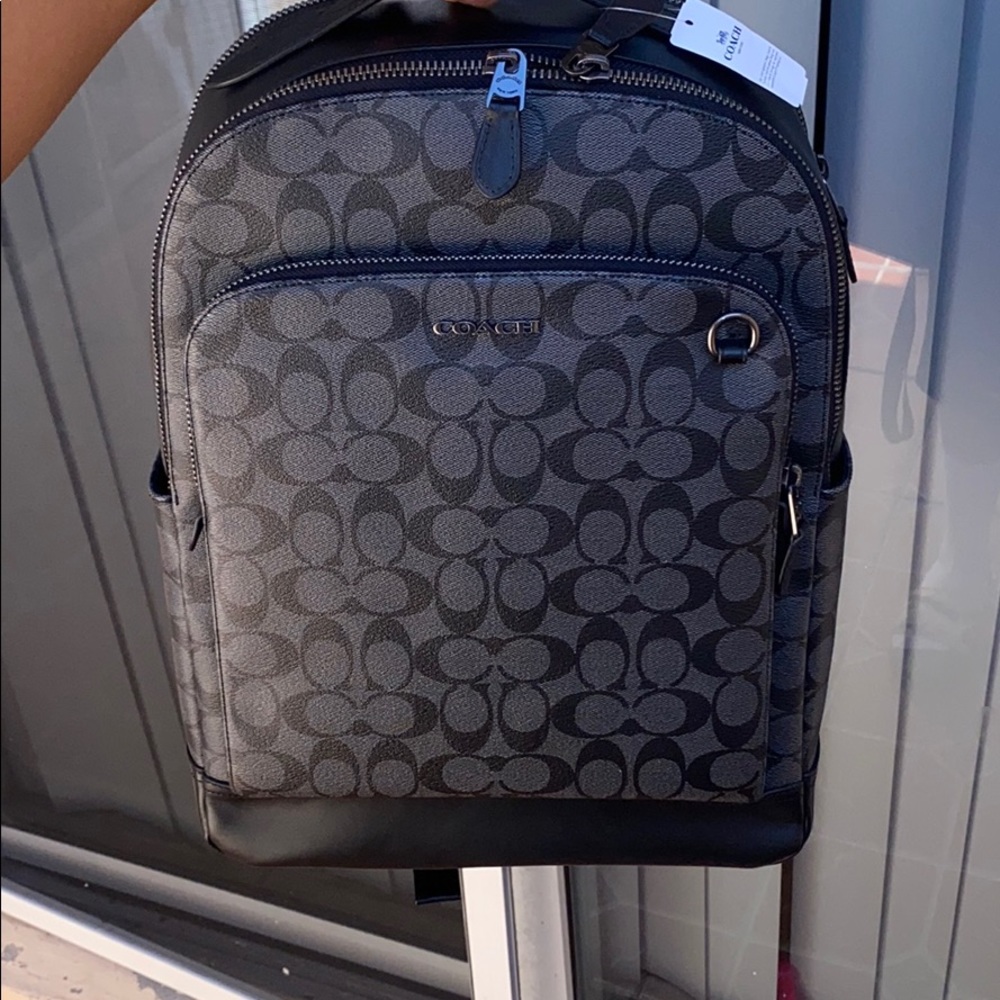 Coach Leather Bookbag Black/Negro - Picture 1 of 7